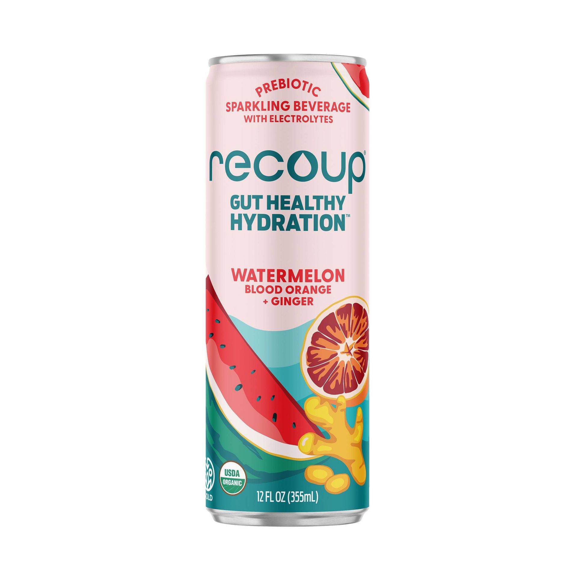 Recoup Watermelon Blood Orange Ginger Sparkling Hydration - 12 fl oz