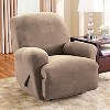 Stretch Pique Recliner Slipcover Taupe - Sure Fit: Polyester & Spandex, Machine Washable, Indoor Use - 2 of 3