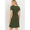 Hello Miz Women's Casual Mini T-Shirt Maternity Dress - 3 of 4