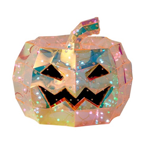 Sold iridescent glass light up pumpkin !