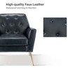 Maris Wooden Upholstered Contemporary Accent Armchair with Button-tufted for Bedroom Living Room  | ARTFUL LIVING DESIGN - 4 of 4