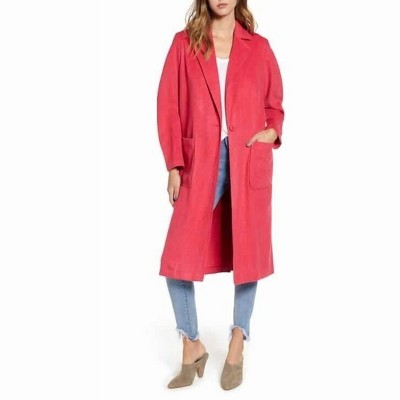 Women's Single Button Belted Salmon Barbiecoro Oversized Jacket - Leith