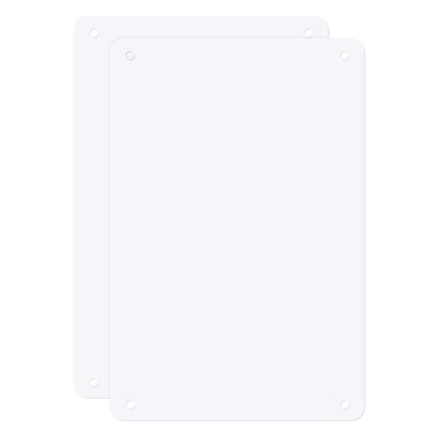 Unique Bargains Sublimation Aluminum Yard Garden DIY White Blank Metal Signs