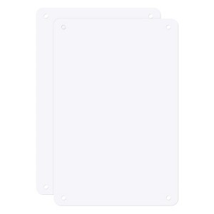 Unique Bargains Sublimation Aluminum Yard Garden DIY White Blank Metal Signs - 1 of 4