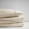 Elegant Solid Organic Cotton Sateen Sheet Set, All Season Bedding Set, Cozy Home Textile for Lux Bedroom Decor - 2 of 4