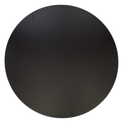 Bristol Black Round Mid-Century Modern Dining Table with Wood Top