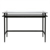 46" Black Bronze Desk with Black Woodgrain Shelf - Henn&Hart - 3 of 4