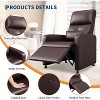 Ergonomic PU Leather Electric Power Recliner - Heat, Massage & Adjustable Functions, Tall Back & Padded Seat, Single Home Theater Sofa - 4 of 4