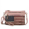 MKF Collection Alisson Vegan Leather Women’s FLAG Crossbody Wristlet Bag by Mia K - 2 of 4