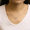 Haus of Brilliance Silver 1/7 Cttw Lab Grown Diamond Diamond Shaped Pendant Necklace - 4 of 4