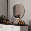GlasFlength Decorative Wall Mirrors Wall Art Wall Mirror Classic Mirror Decorative Circle Mirror Vanity Mirror for Bathroom, Gray, 2"*35"*35" - 2 of 4