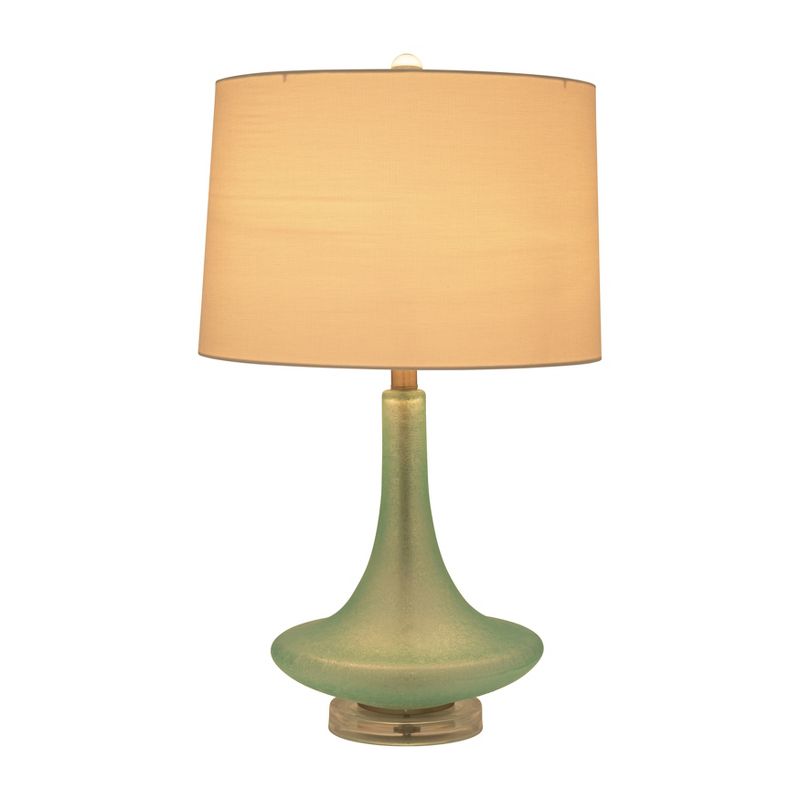 SAGEBROOK HOME 26&#34; Glass Table Lamp Green, 2 of 10