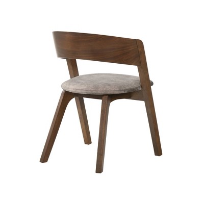 High Walnut Wood Upholstered Mid-Century Modern Arm Chair