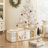 SONGMICS Large Christmas Ornament Storage Boxes, 3-Inch Balls, 8 Trays, 128 Slots, Plastic Christmas Storage Container with Lid - 2 of 4
