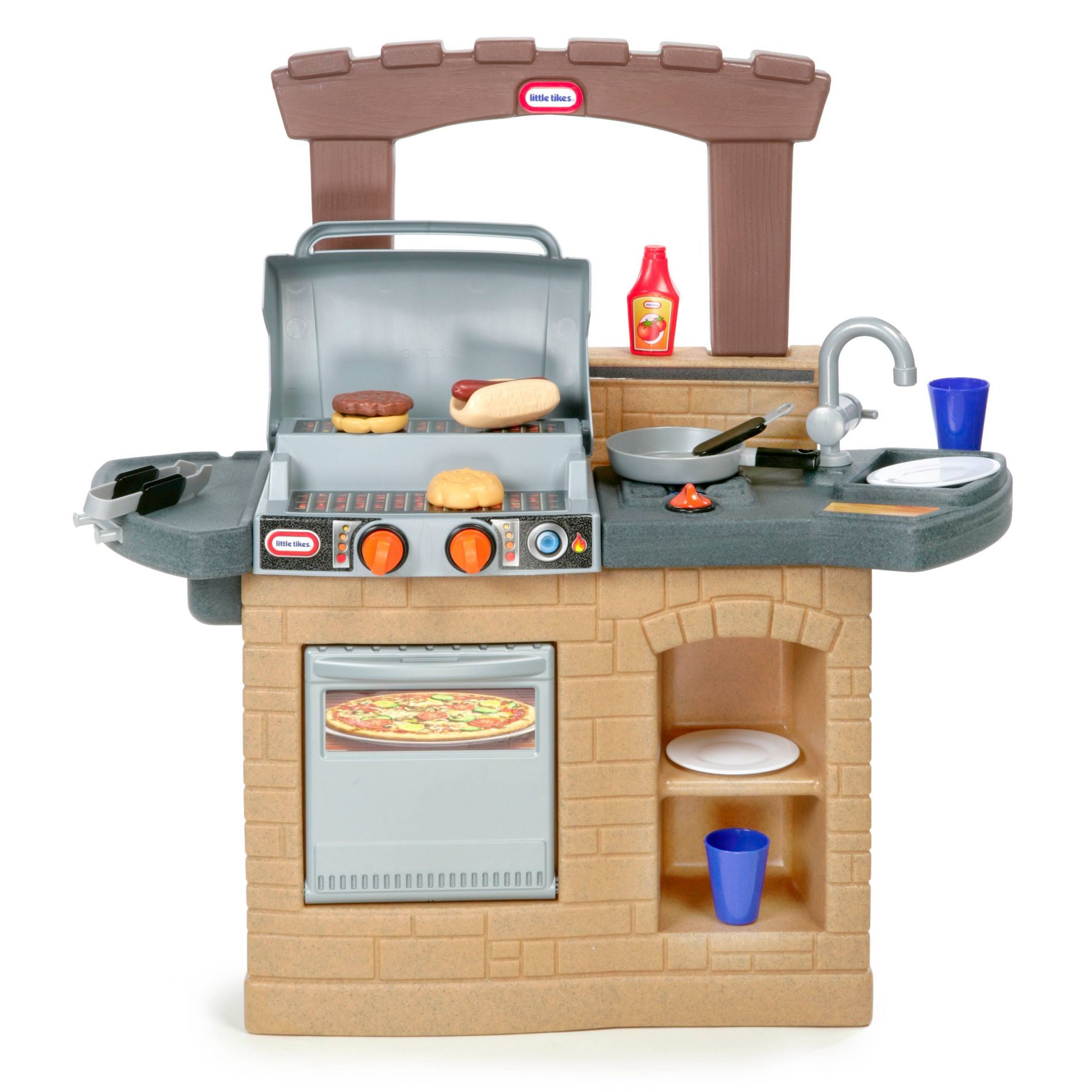 Little Tikes Cook n Play Outdoor BBQ Play Food and Toy Kitchen - 13pc