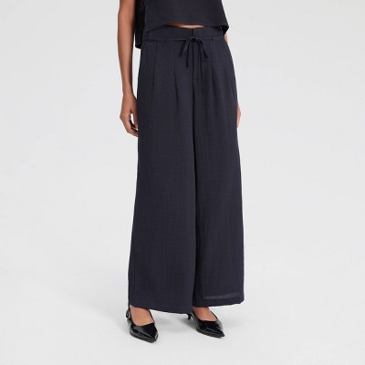 Women's Wide Leg Belted Palazzo Pants - A New Day™
