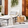 Cushioned Metal Outdoor Chaise Lounge - Cream/Black - Hearth & Hand™ with Magnolia - image 2 of 4