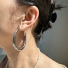 Anna-Kaci Women's Large Hoop Earrings - 4.9cm Diameter Hoops - 2 of 4
