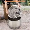 20.5" Smokeless Fire Pit with Air Switch, Wood Burning Portable Stainless Steel Outdoor Firepit with Removable Stand and Ash Pan - 3 of 4