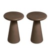 UPHA 16-Inch Round Side Table Set of 2 – Magnesium Oxide Mushroom Shape End Table for Indoor & Outdoor Use - 2 of 4