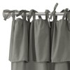 Awesome Home  Recycled Cotton Blend Ruffle Tie Top Curtains Pair - 2 of 4