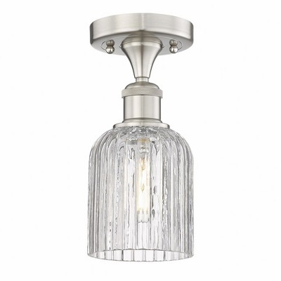 Bridal Veil - 1 Light Semi-Flush Mount In Art Deco Style-9.13 Inches Tall and 5 Inches Wide