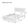 Vintage Farmhouse Style Full/Queen/King Size Platform Bed with Wooden Slats Support, No Box Spring Needed - ModernLuxe - 3 of 4