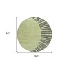 Olive Green And Artichoke Green Abstract Washable Indoor Outdoor Area Rug - 3 of 4