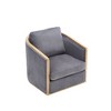 CAVINAS Accent Chair, Comfortable Accent Sofa Chair for Living Room, Corduroy Swivel Barrel Chair, 360 Degree Swivel Barrel Club Chair - 4 of 4