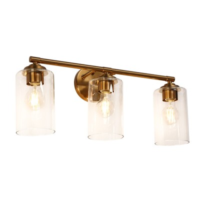 LNC Sauvignon 22-in 3-Lights Polished Gold Modern/Contemporary Vanity Lights