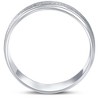 Pompeii3 8mm Brushed Mens Wedding Band 10K White Gold - 2 of 4