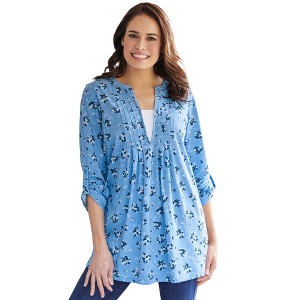 Woman Within Plus Size 7-Day Layered-Look Tunic - 1 of 4