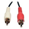 Tripp Lite 3.5-mm Female to 2 RCA Male Stereo Audio Y-Splitter Adapter Cable, Black with Color-Coded RCA Jacks, 6 In., TRPP31606N - 2 of 3
