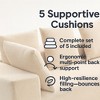 Whisen Modern L-Shaped Modular Sofa, Full Foam Compressed Sofa Couch with Soft Cushions, 5 Pillows - 3 of 4
