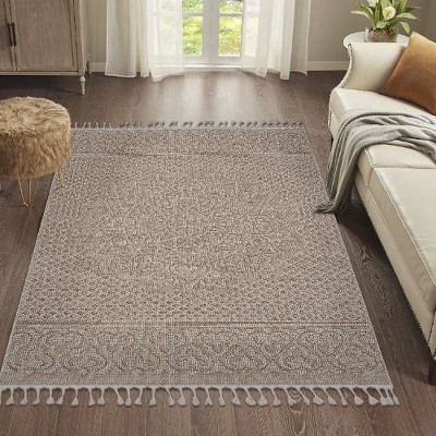 Kumasinova Stain-Resistant Medallion Area Rug, Indoor/Outdoor Area Rug, Rugs for Living Room – Non-Shedding, Kid & Pet-Friendly, Washable Rug