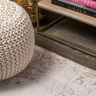 Rosalia Cottage Medallion 2'x8' Runner Rug in Brown/Cream