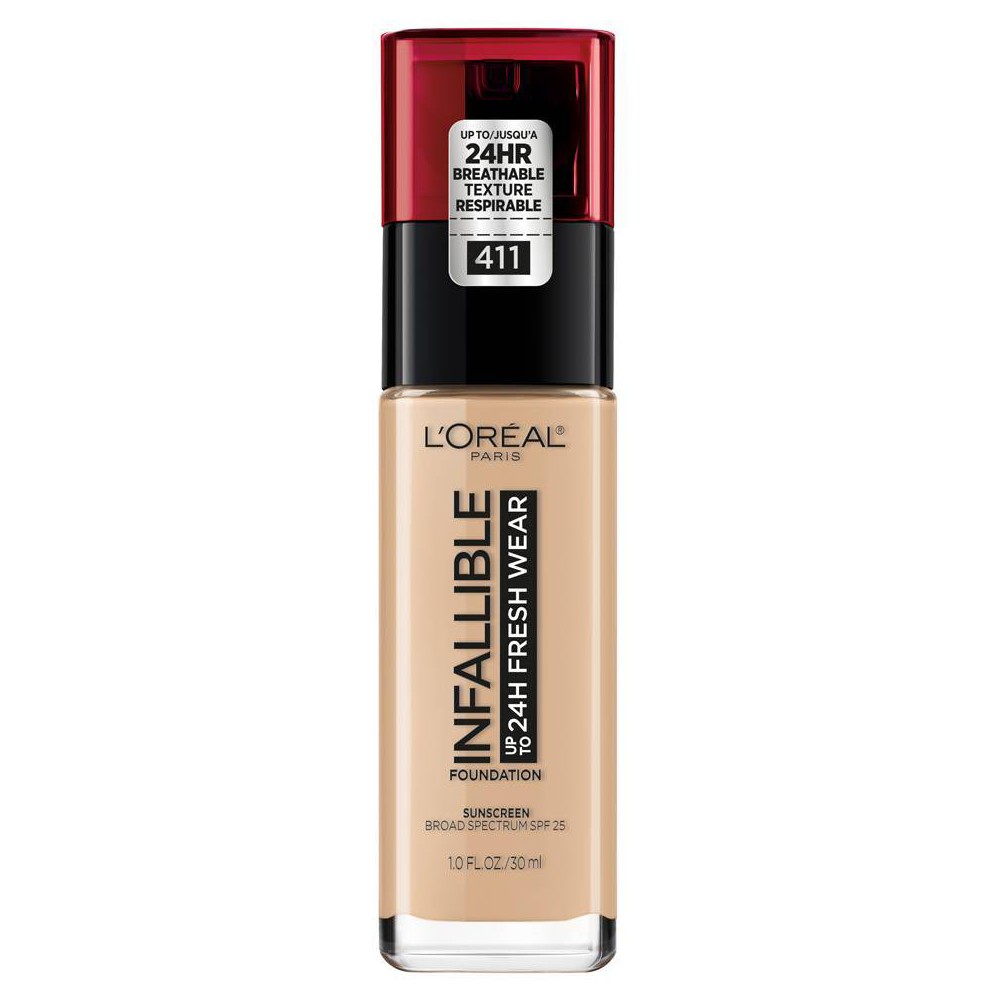 Photos - Other Cosmetics LOreal L'Oreal Paris Infallible 24HR Fresh Wear Foundation with SPF 25 - 411 Beig 