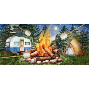 Briarwood Lane Summer Roasting Marshmallows Mini Mat 22x10 Indoor Outdoor For Summer Doormat - 1 of 2