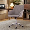 NicBex Office Chair Modern Height Adjustable Ergonomic Chair Computer Chair with 5 Casters and Silver Base for Office, Study, Bedroom, Gray - 2 of 4
