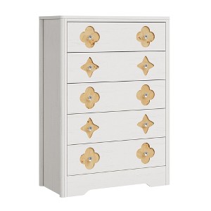 Fluted Dresser for Bedroom with Drawers, Tall Chest of Large Drawers with Large Clothes Storage Cabinet - 1 of 1