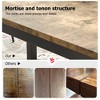 Modern MDF and Iron Round Corner Long Dining Table with Durable Iron Legs, Rectangular Shape, Large Size, Contemporary Design - 4 of 4