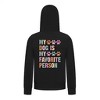 Everyday Kids My Dog Is My Favorite Person Girls Zip Up Hoodie – Cute Pet Lover Sweatshirt - 2 of 4