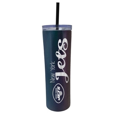 NFL New York Jets 20oz Onyx Skinny Tumbler with Straw