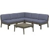 Christopher Knight Home Caelis Rustic 6 Piece Patio Acacia Wood Slatted Seating Set with Cushions - 2 of 4
