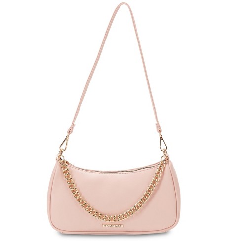 Rampage Women s Small Baguette Shoulder Bag With Chain Detail