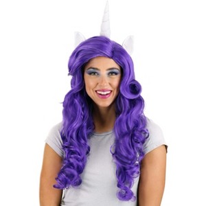 HalloweenCostumes.com One Size Fits Most  Girl  My Little Pony Rarity Wig Accessory, White/Purple - 1 of 4