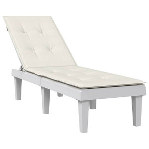 vidaXL Deck Chair Cushion Melange Cream (29.5"+41.3")x19.7"x1.2" Fabric - 1 of 4