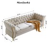 87''Modern Long Sofa,Velvet Couch,Button Tufted Chesterfield Sofa With Scroll Arms,Luxury Comfy Loveseat Sofa,Living Room Sofa-Cuddlewood - image 4 of 4