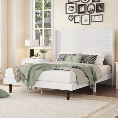 Sapphtopaz Bed Frame Platform Bed with Stylish Comfortable High Headboard for Reading or Relaxing, No Box Spring Needed