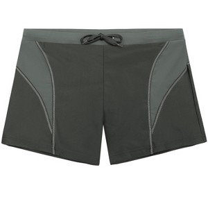Lars Amadeus Men's Summer Surfing Color Block Drawstring Waist Beach Swim Shorts - 1 of 3